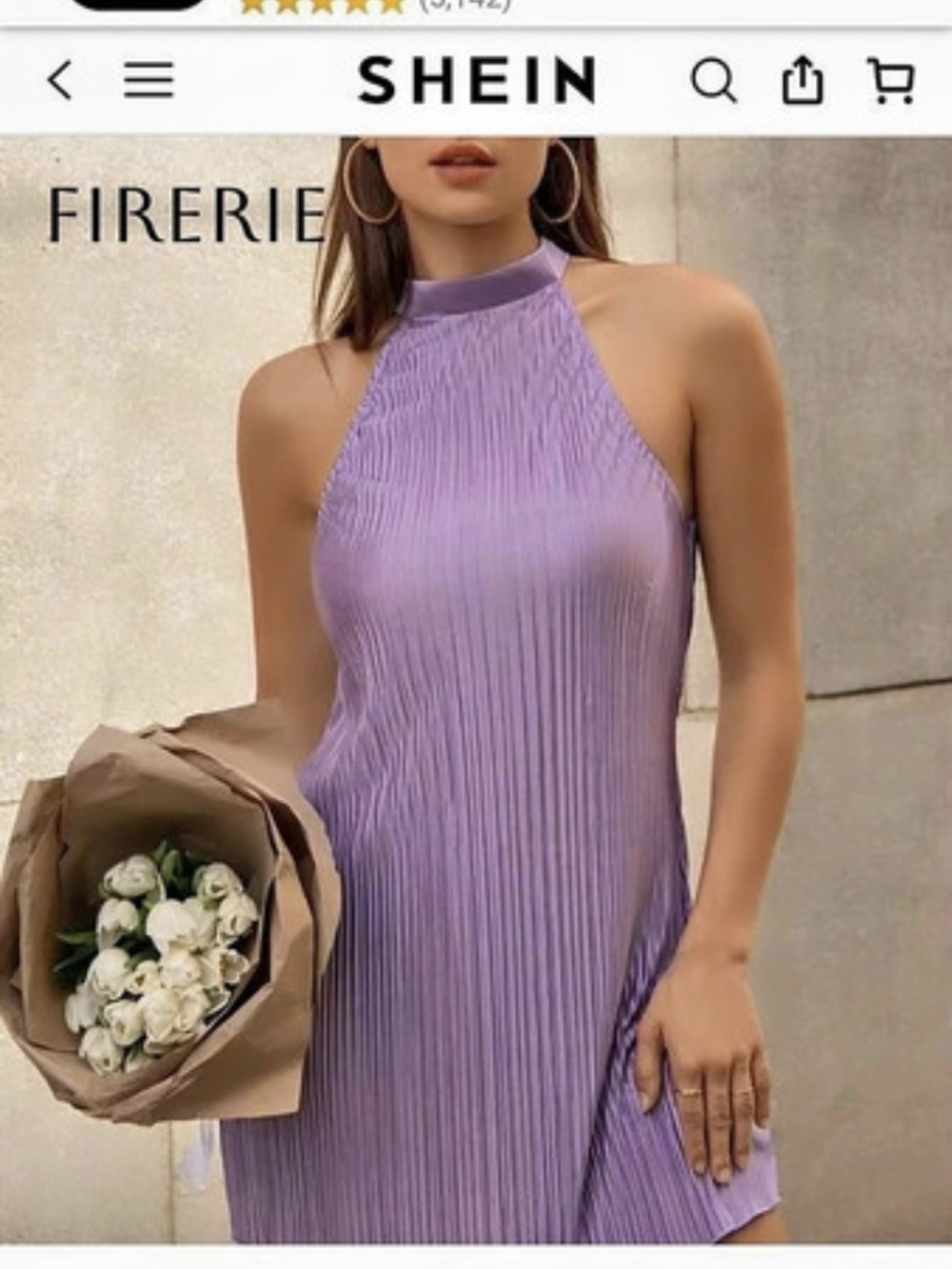 SHEIN Purple Halter Mini Dress New